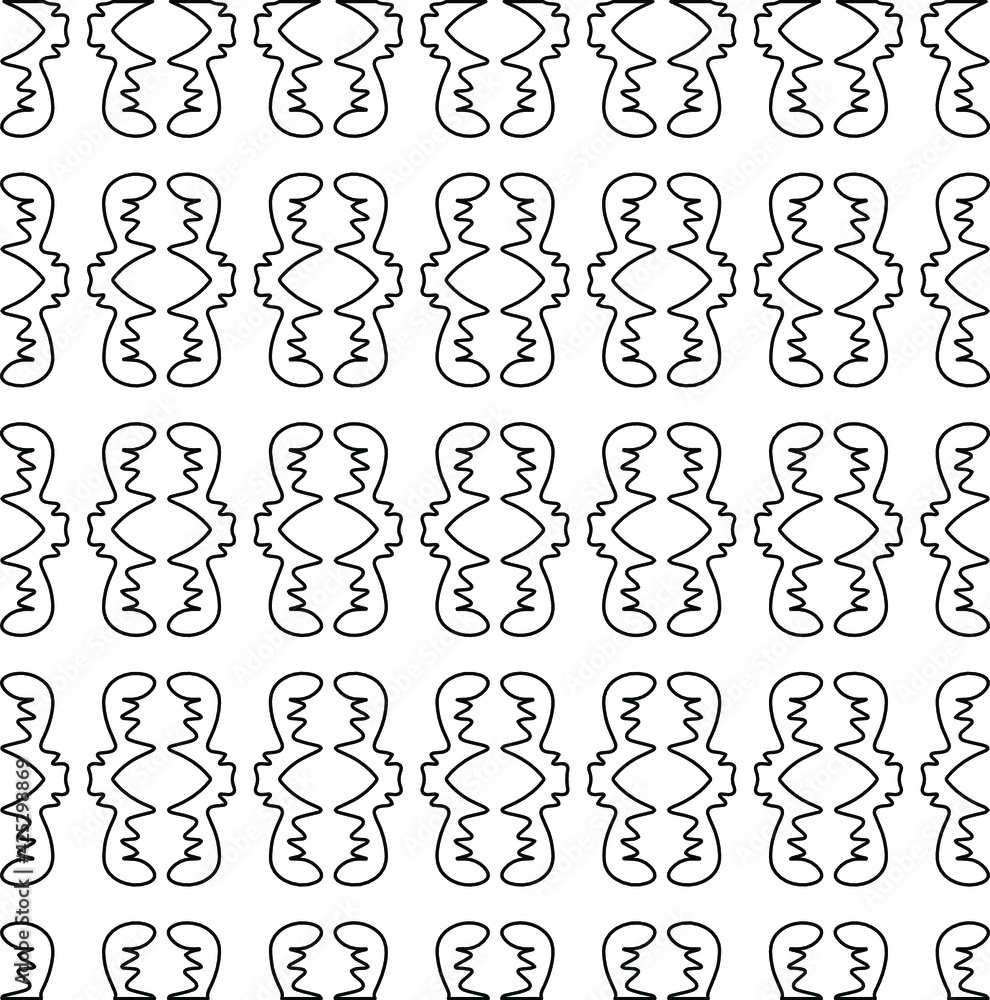 Geometric vector pattern with triangular elements. Seamless abstract ornament for wallpapers and backgrounds. Black and white colors. Geometric vector pattern with triangular elements. Seamless abstract ornament for wallpapers and backgrounds. Black and white colors.