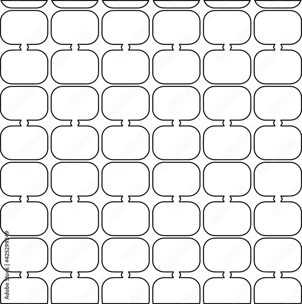 Obraz premium Geometric vector pattern with triangular elements. Seamless abstract ornament for wallpapers and backgrounds. Black and white colors. 