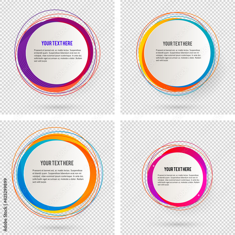 Label blank template, white background and Blurry gradient with lines circle ring. Vector illustration EPS 10. Modern design editable layout title page for new product newsletters, web banners Label blank template, white background and Blurry gradient with lines circle ring. Vector illustration EPS 10. Modern design editable layout title page for new product newsletters, web banners