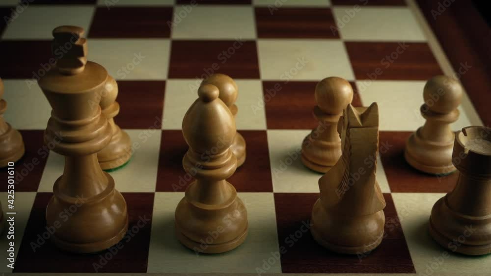 Passing Over Chess Board In Moody Lighting Passing Over Chess Board In Moody Lighting