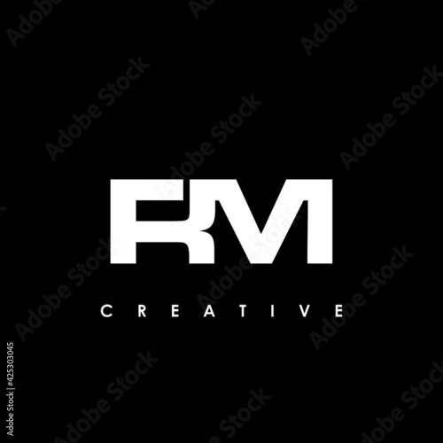 RM Letter Initial Logo Design Template Vector Illustration