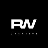 RW Letter Initial Logo Design Template Vector Illustration
