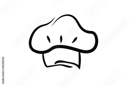 Design symbol chef hat icon flat vector.