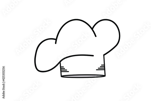 Chef's hat and restaurant logo, icon and illustration