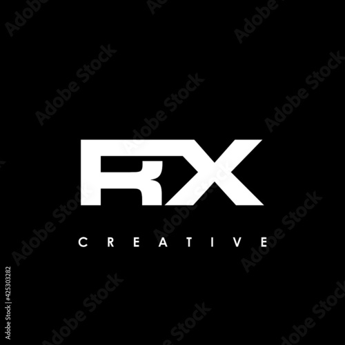 RX Letter Initial Logo Design Template Vector Illustration