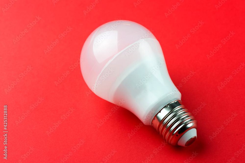 LED lamp with incandescent bulbs on the background. photography led lamp LED lamp with incandescent bulbs on the background. photography led lamp