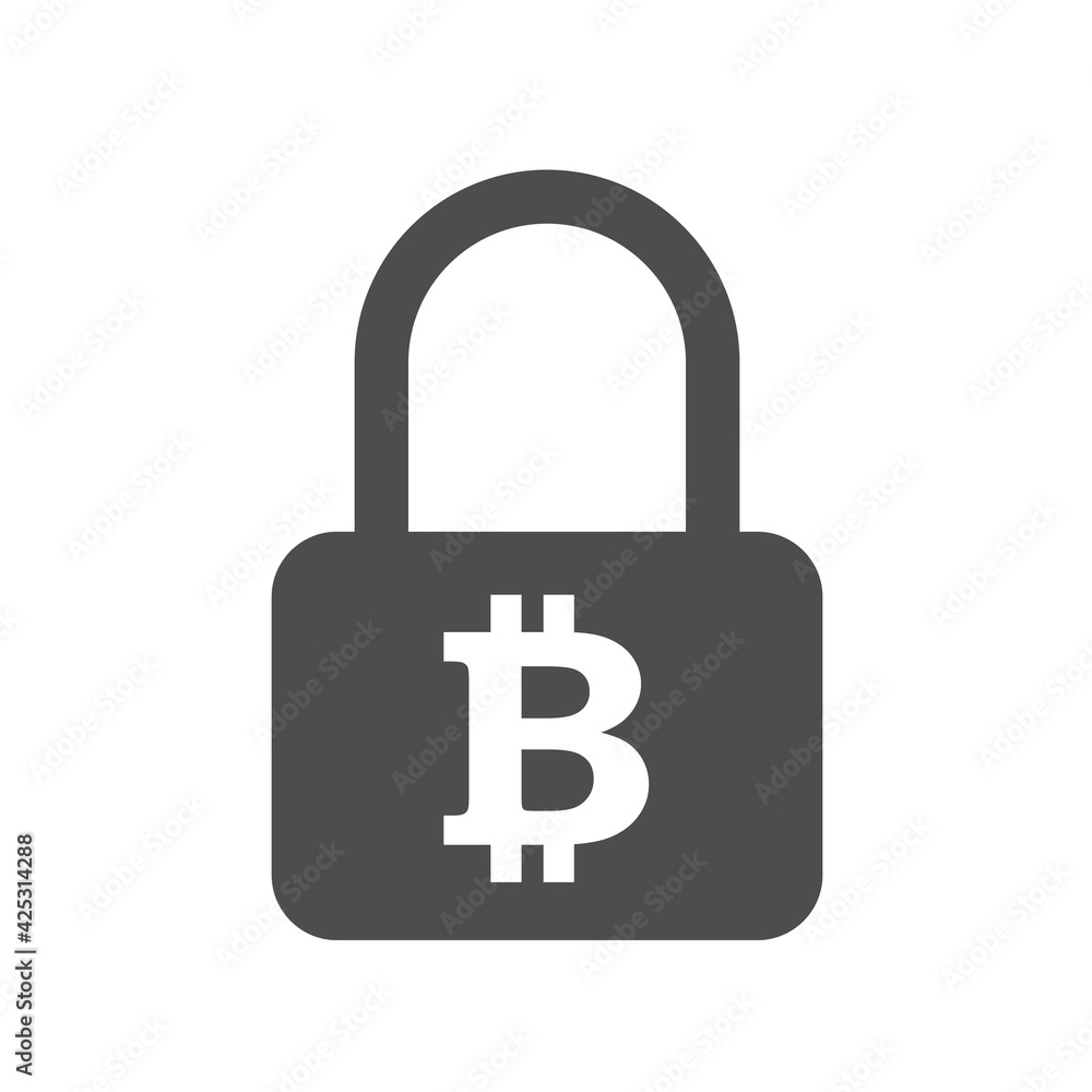 bitcoin encryption silhouette vector icon isolated on white. bitcoin encryption icon for web, mobile apps, ui design and print bitcoin encryption silhouette vector icon isolated on white. bitcoin encryption icon for web, mobile apps, ui design and print