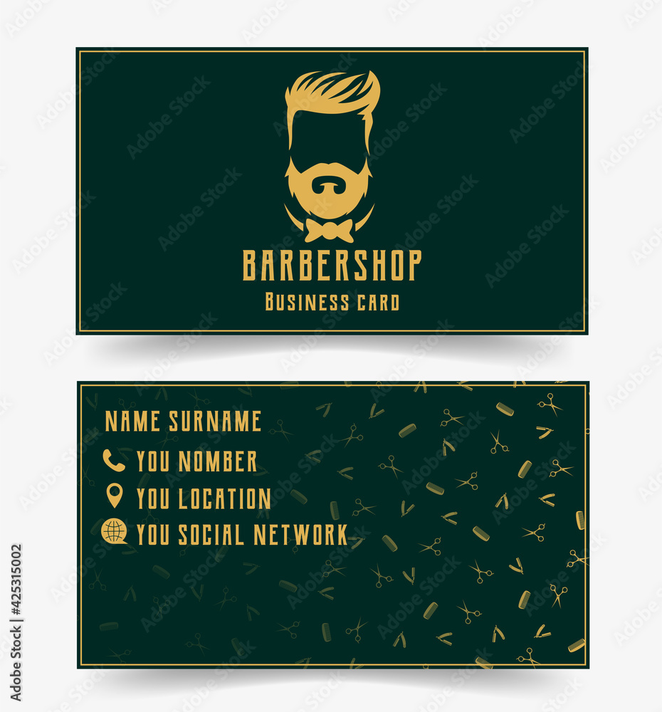 business card template Stock Vector Adobe Stock