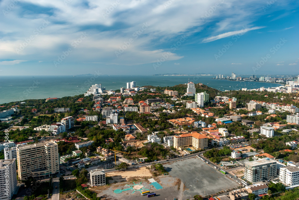 Aerial view of Pattaya beach
