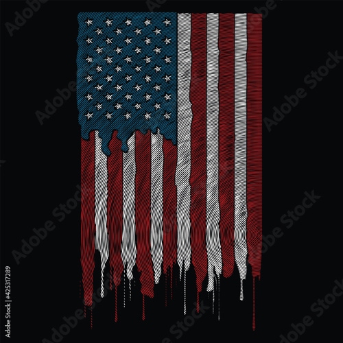AMERICAN FLAG Finger It can be used for Merchandise, digital printing, screen-printing or t-shirt etc.