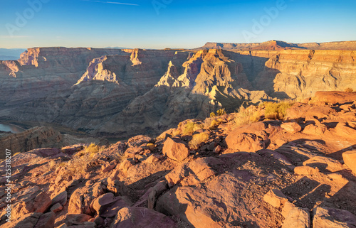 Amazing view of the Grand Canyon, near the Skywalk observation deck. Arizona. United States of America