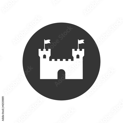 Castle white icon in trendy flat design © arabel0305