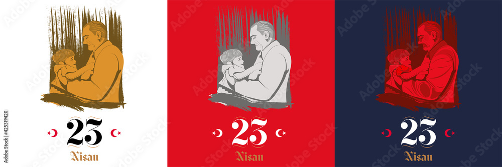 April 23, National Sovereignty and Children's Day Celebration. Translate: 23 Nisan Ulusal Egemenlik ve Çocuk Bayramı Kutlu Olsun. April 23, National Sovereignty and Children's Day Celebration. Translate: 23 Nisan Ulusal Egemenlik ve Çocuk Bayramı Kutlu Olsun.