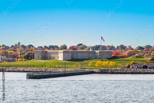 view to Fort Trumbull in New London