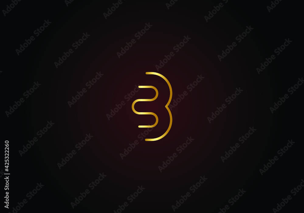 Initial Gold letters bb linked monogram logo vector. Business logo monogram with two overlap letters inside circle isolated on black background Initial Gold letters bb linked monogram logo vector. Business logo monogram with two overlap letters inside circle isolated on black background
