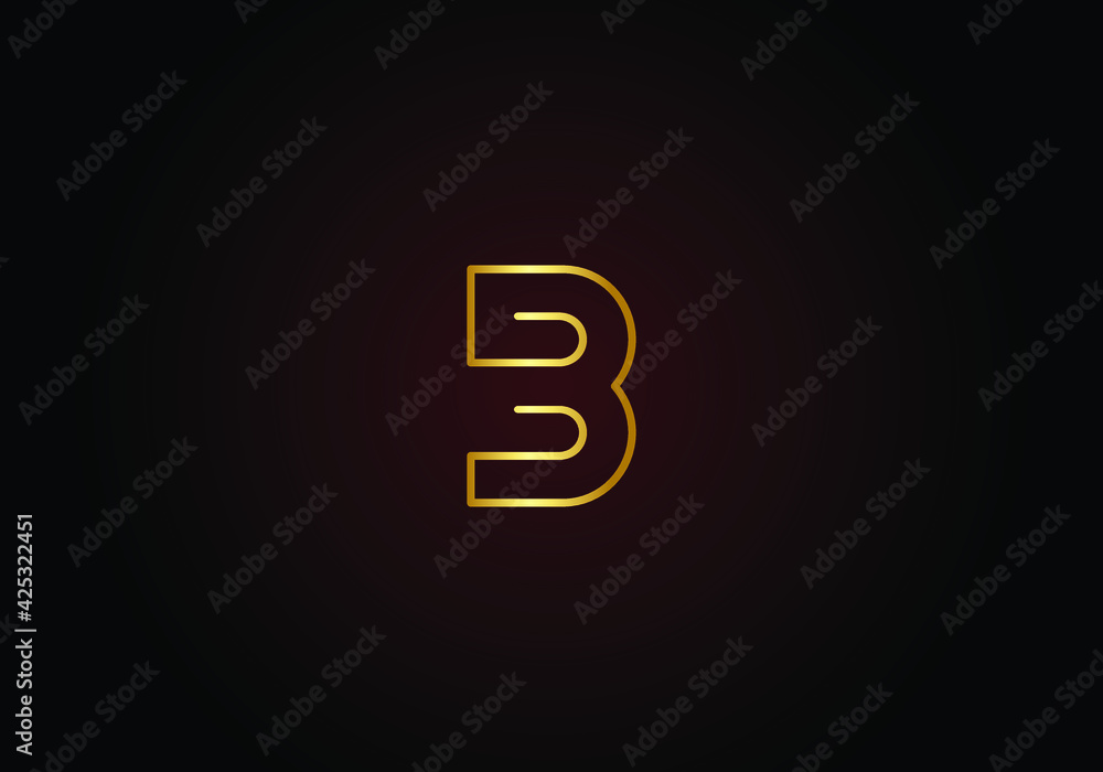 Initial Gold letters bb linked monogram logo vector. Business logo monogram with two overlap letters inside circle isolated on black background Initial Gold letters bb linked monogram logo vector. Business logo monogram with two overlap letters inside circle isolated on black background