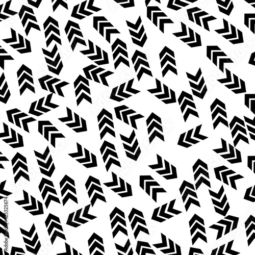 Geometric pattern with black and white. Memphis style. For fabric  page  web.