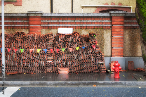 Photography terra cotta roofing tiles shanghai china