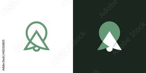 A merger of paper plane and light bulb - creative ideas and innovation symbol start up with solid color and outline version