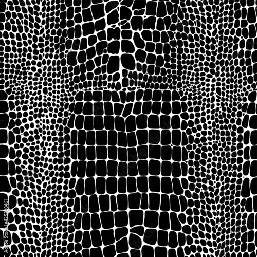 Crocodile Pattern Detailed Vector Illustration  Alligator skin texture