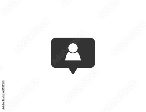 Follower button icon on white background. Vector illustration.