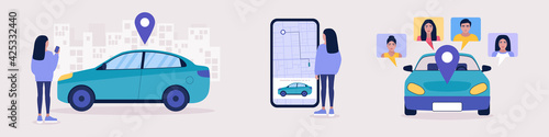 Fototapeta Car sharing concept
