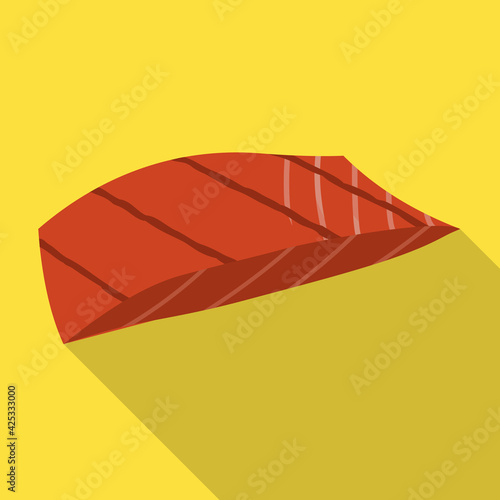 Piece fish vector icon.Flat vector icon isolated on white background piece fish.