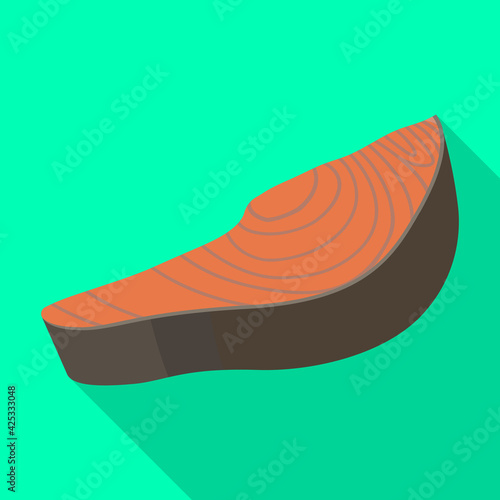 Piece fish vector icon.Flat vector icon isolated on white background piece fish.