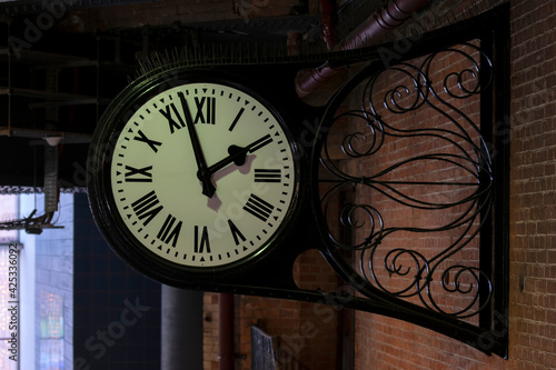 Clock Inside The Picadilly Train Station At Manchester England 8-12-2019