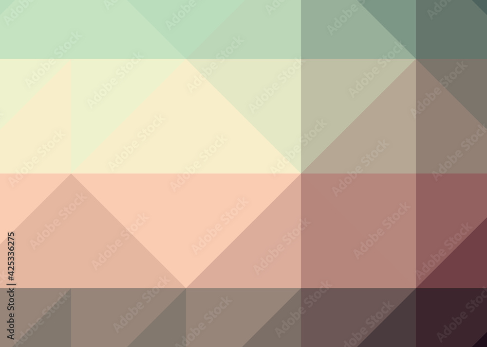 Fototapeta premium Abstract color Low-Polygones Generative Art background illustration