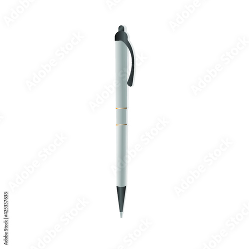 Black and grey color pen, Vector and illustration ballpoint pen design mockup