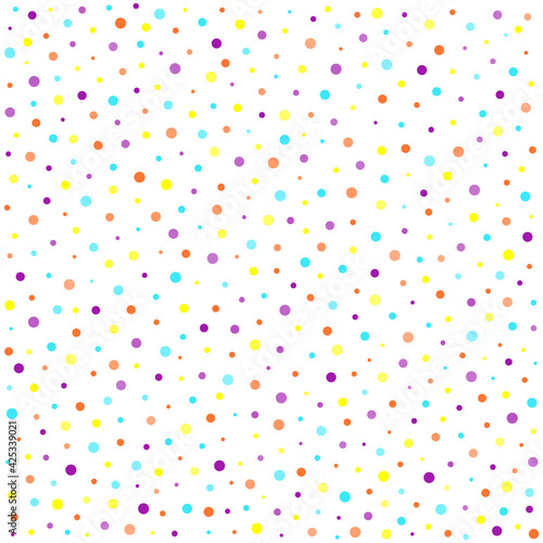 Vector illustration with color dots on white background, for fashion, wrapping paper, all prints