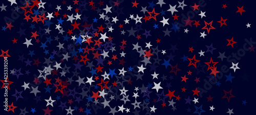 National American Stars Vector Background. USA President's Memorial Veteran's Labor 11th of November Independence 4th of July Day