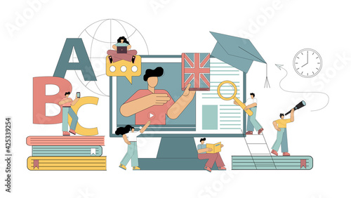 The learning of English language. Mastering a foreign language. Distance learning. Self-study guide.