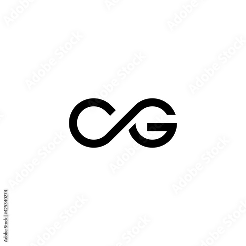 Simple abstract design infinity initial letter CG © KRN