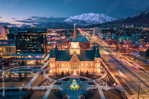Downtown Provo Utah Winter City Center Temple 3