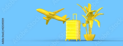 suitcase 3d vacation luggag...