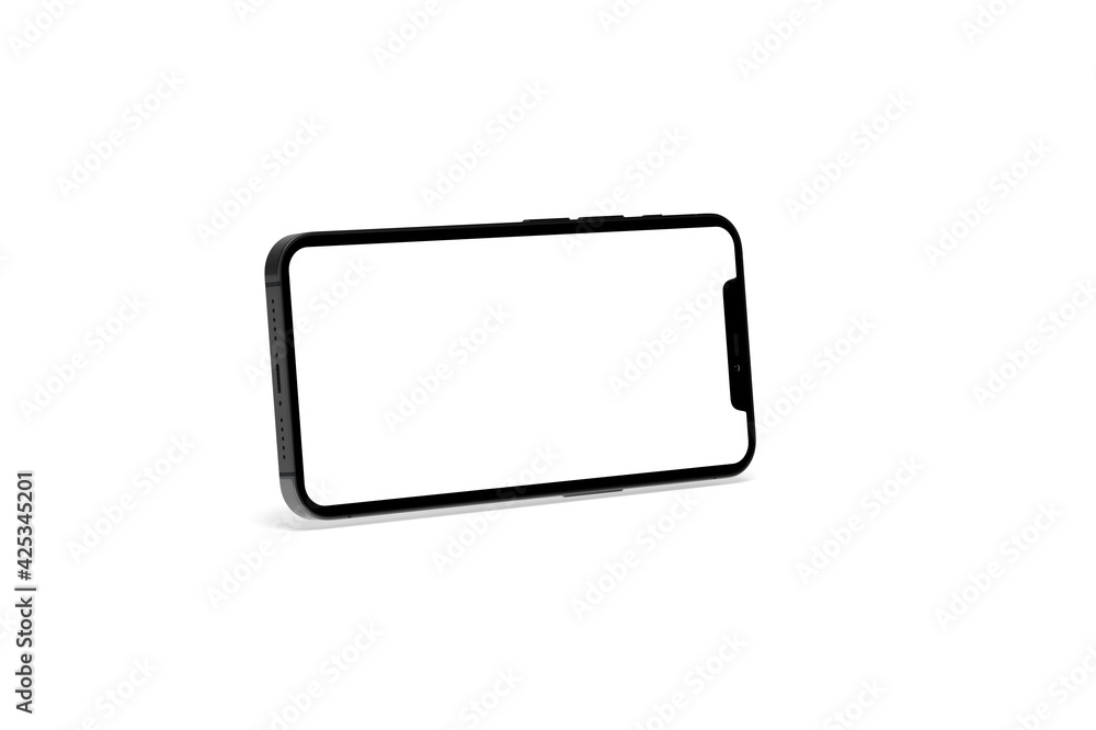 smartphone With Blank Screen in 3d smartphone With Blank Screen in 3d