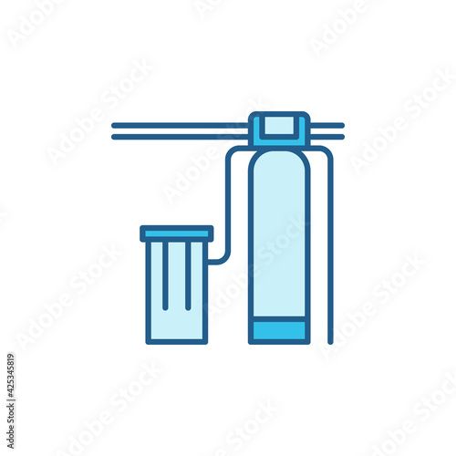Water Softener with Iron Removal Station colored icon