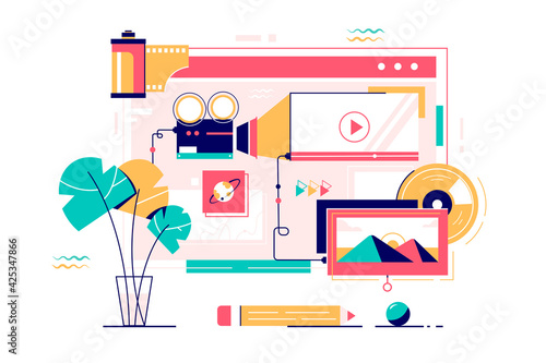 Collection multimedia services of online video, music and photo.