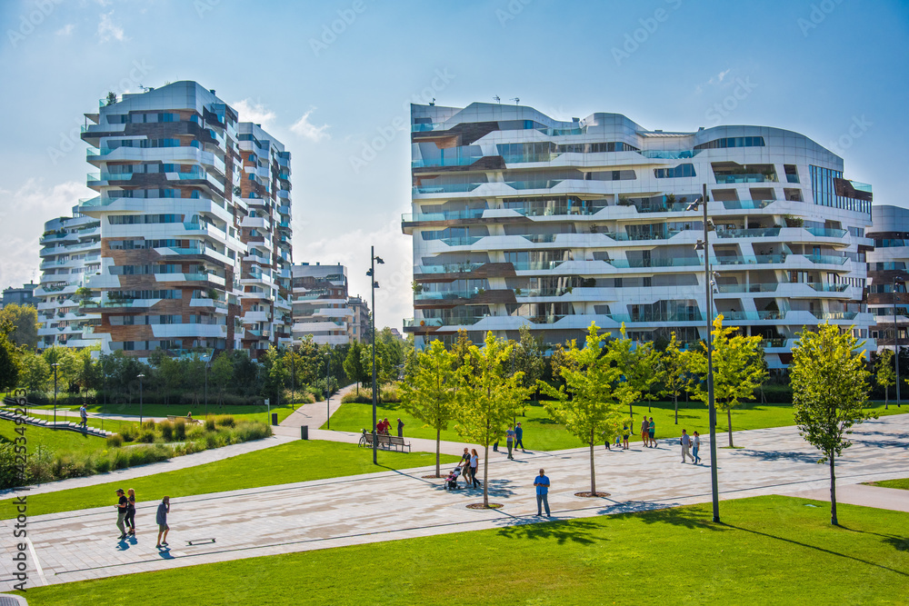 Fototapeta premium Hadid residence apartment in Milano CityLife District.