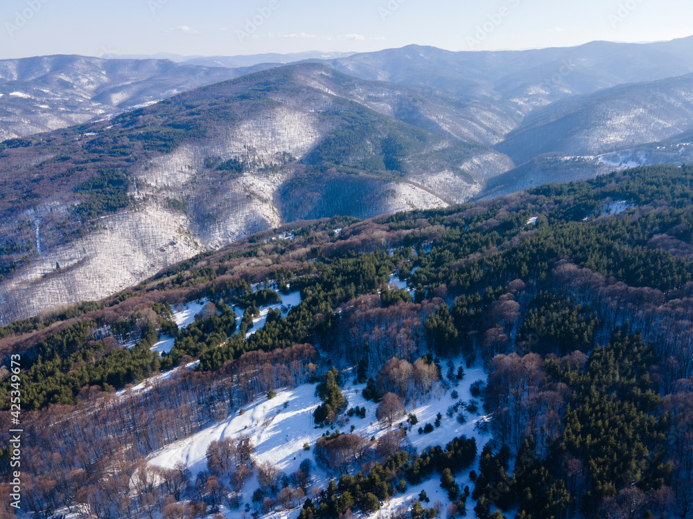 Aerial view of Koprivkite area at Rhodopes Mountain, Bulgaria Aerial view of Koprivkite area at Rhodopes Mountain, Bulgaria