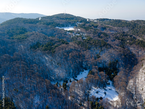 Aerial view of Koprivkite area at Rhodopes Mountain, Bulgaria photo