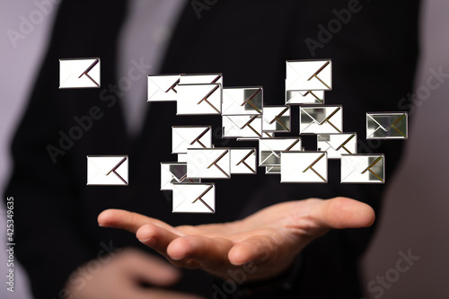 Email Technology Concept with icons symbol