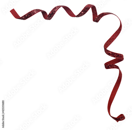 Winding red shining velvet ...