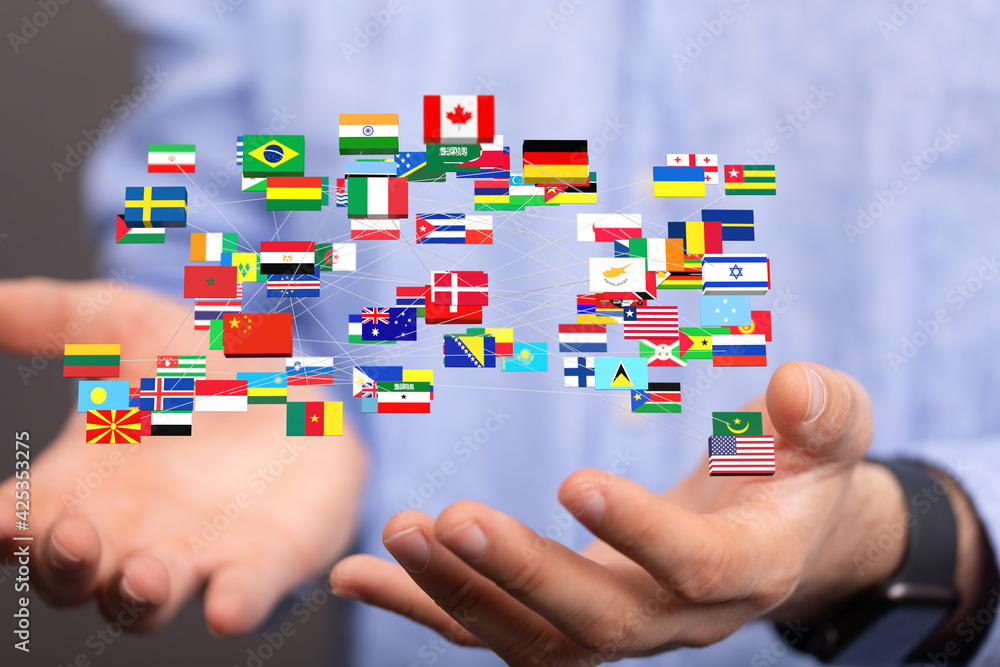 National flags of the countries 3d National flags of the countries 3d