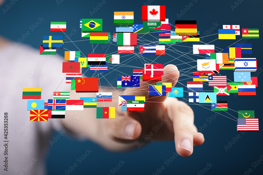 National flags of the countries 3d National flags of the countries 3d
