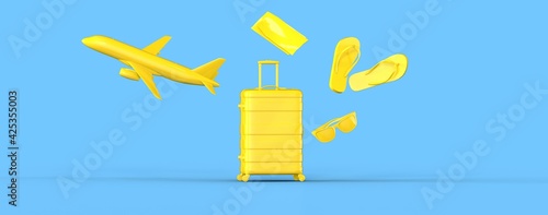 travel  concept - suitcase ...