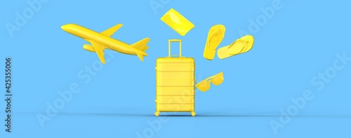 travel  concept - suitcase ...