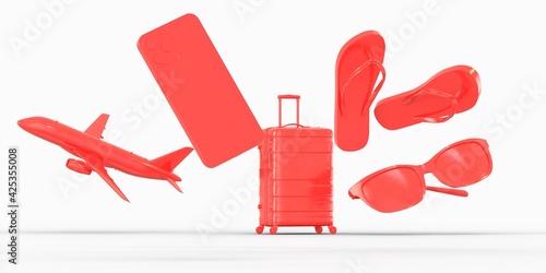 travel symbols 3d vacation ...